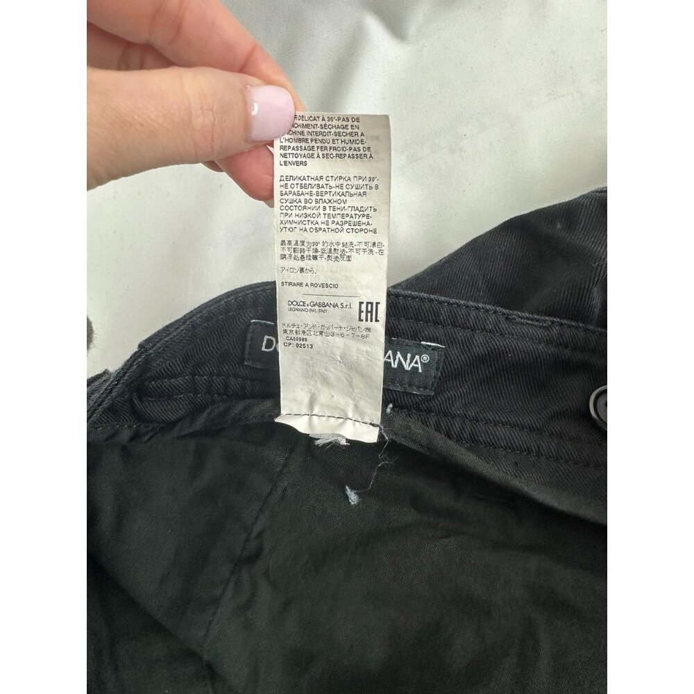 DOLCE & GABBANA Cropped Logo-print Twill Cargo Pants Size 54 $1229 - Picture 7 of 16